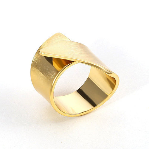European and American fashion simple large stainless steel ring female